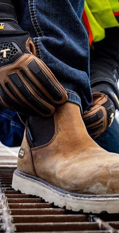 Rebar Wedge Chelsea Waterproof Composite Toe Work Boot Lifestyle